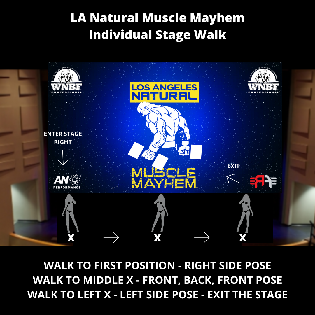 WNBF Natural Muscle Mayhem Stage Walk (1) WNBF Natural Muscle Mayhem Stage Walk (1)